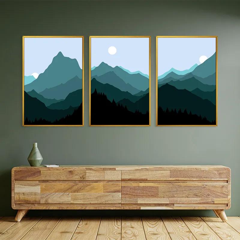 Tablou Multicanvas Green Mountain mockup 2