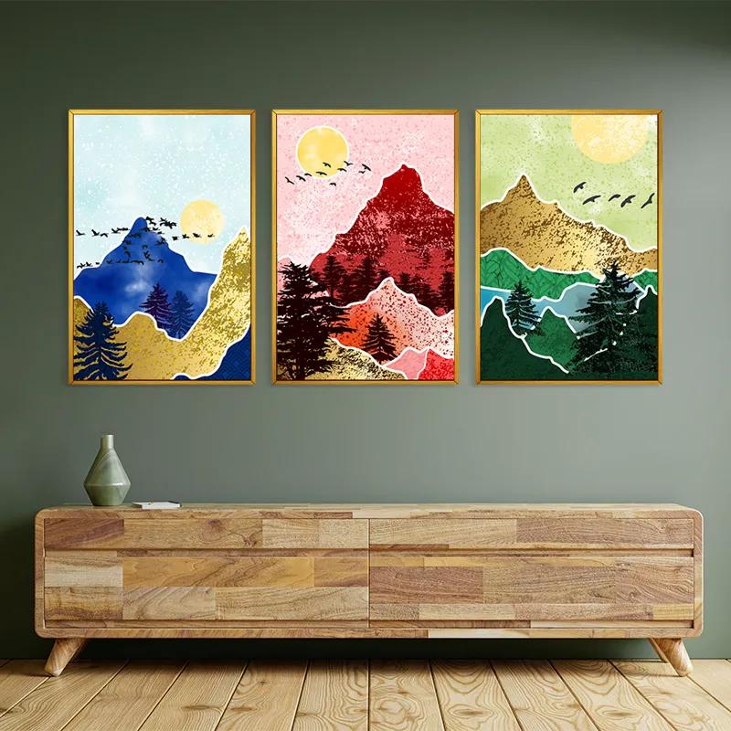 Tablou Multicanvas Mountainirds Set mockup 2