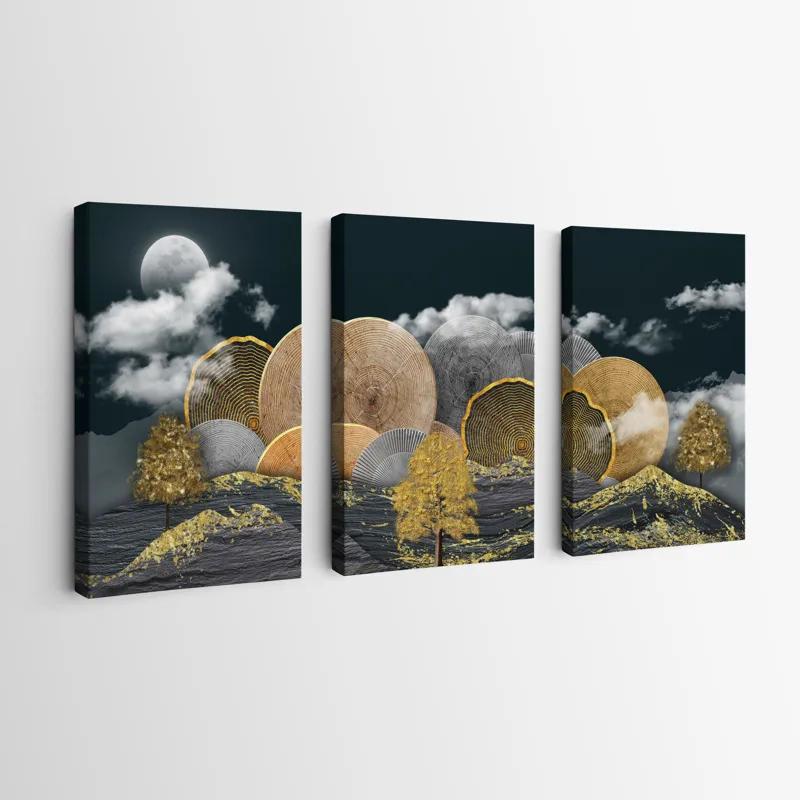 Tablou Multicanvas Circle Over The Mountain mockup 0