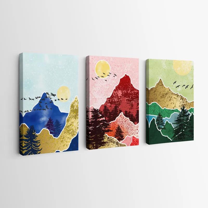 Tablou Multicanvas Mountainirds Set mockup 0