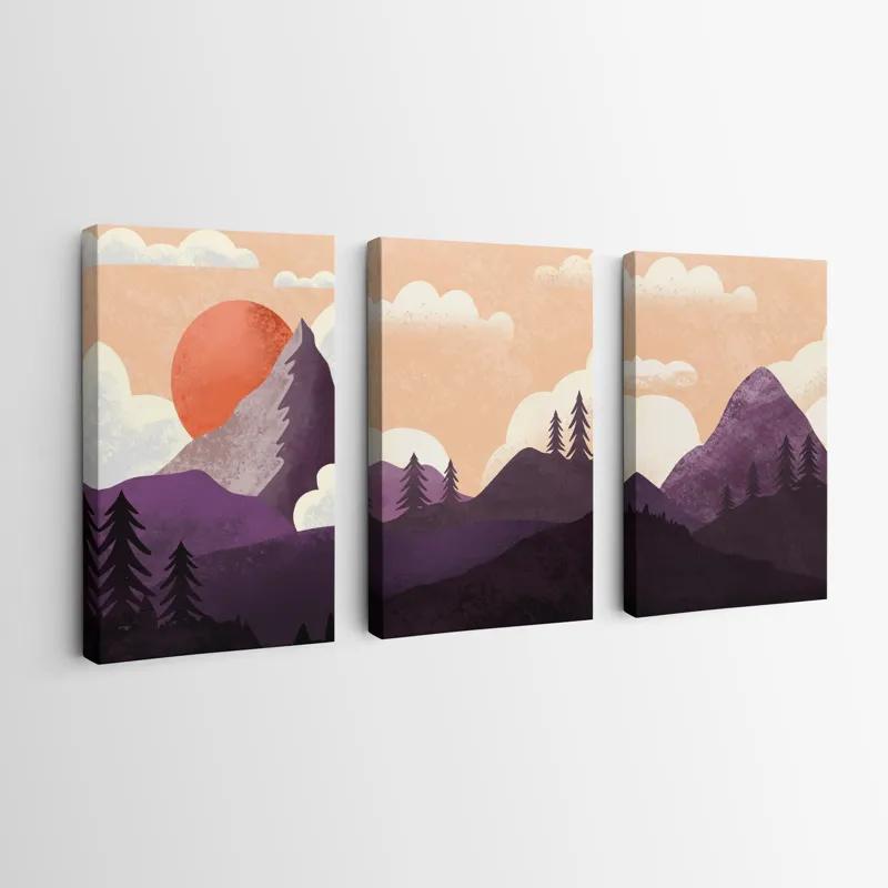 Tablou Multicanvas Purple Mountain mockup 0