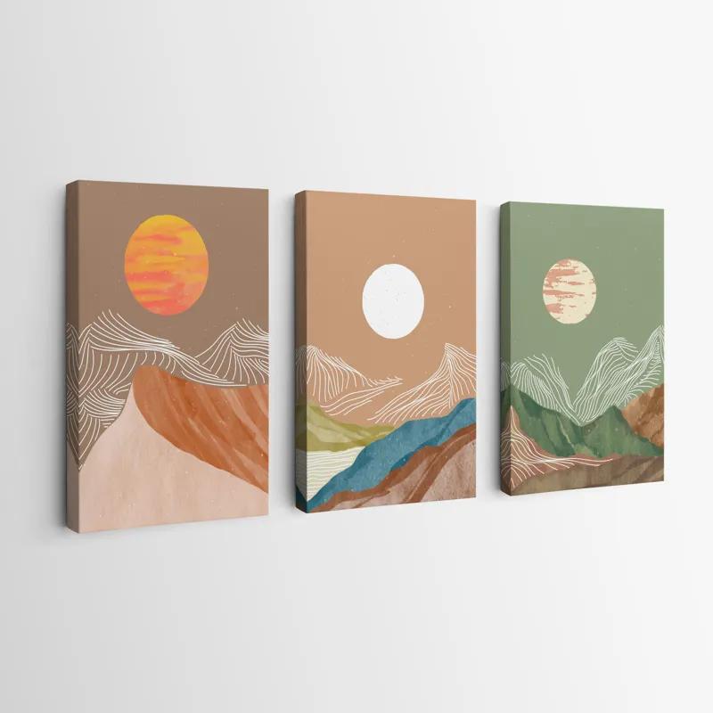 Tablou Multicanvas White Moon Set mockup 0