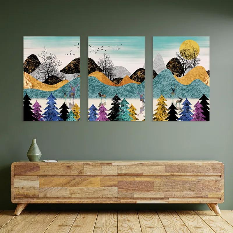 Tablou Multicanvas Color Mountain mockup 2