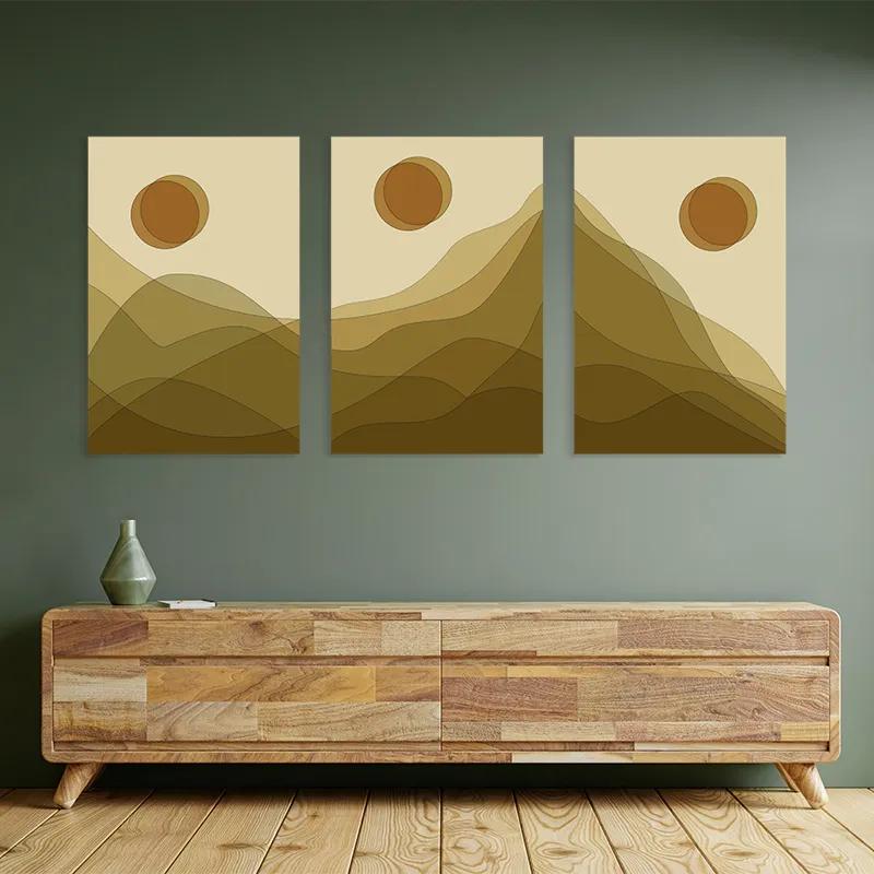 Tablou Multicanvas Cream Mountain Set mockup 2