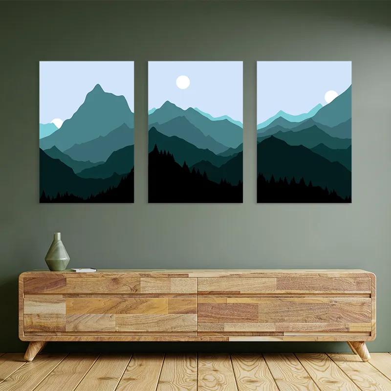 Tablou Multicanvas Green Mountain mockup 2