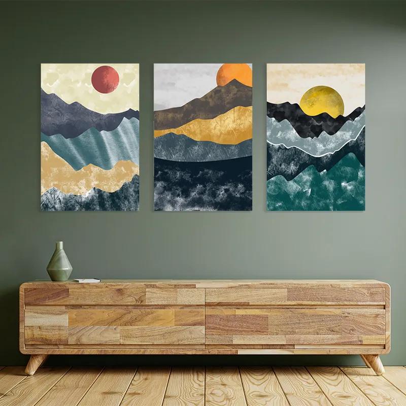 Tablou Multicanvas Mountain Sun Set mockup 2