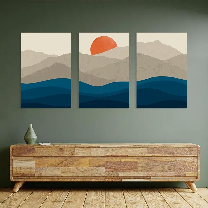 Tablou Multicanvas Orange Moon Set mockup 2