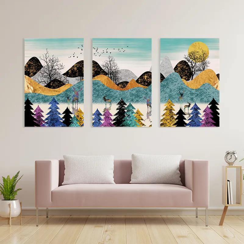 Tablou Multicanvas Color Mountain mockup 3