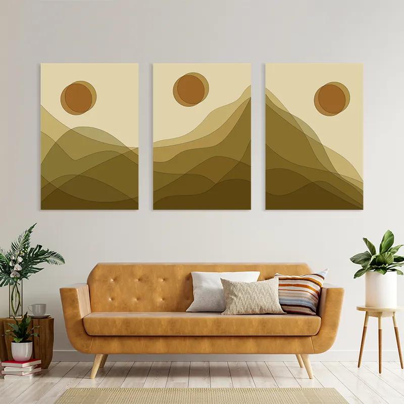 Tablou Multicanvas Cream Mountain Set mockup 4