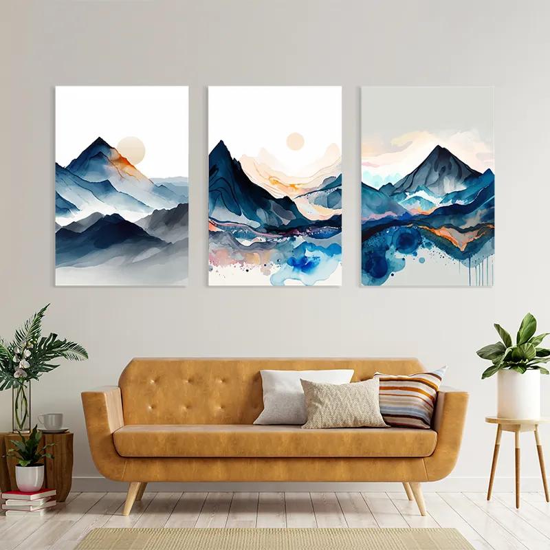 Tablou Multicanvas Paintinglue Mountain mockup 4