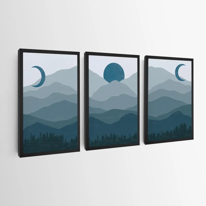 Tablou Multicanvas Blue Sun Mountain mockup 0