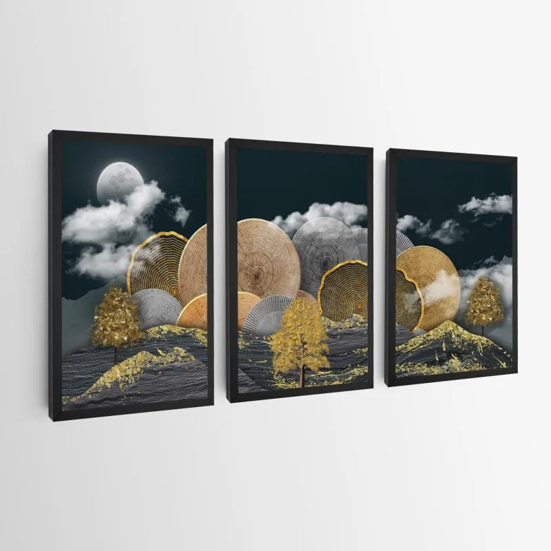 Tablou Multicanvas Circle Over The Mountain mockup 0