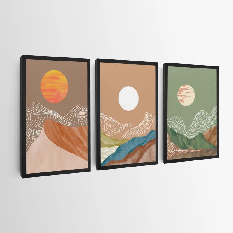 Tablou Multicanvas White Moon Set mockup 0