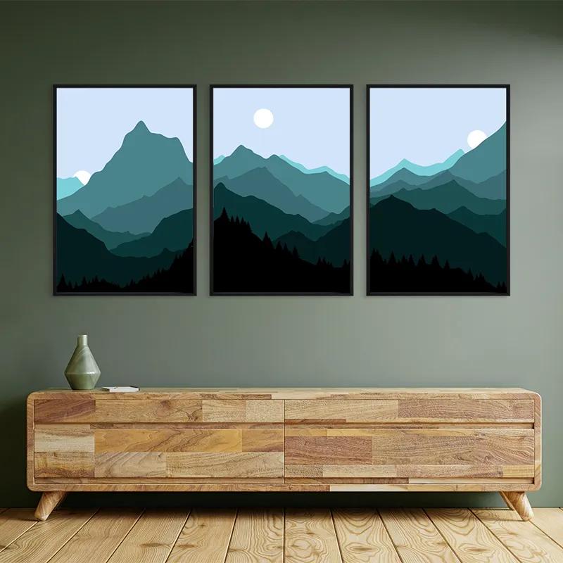 Tablou Multicanvas Green Mountain mockup 2