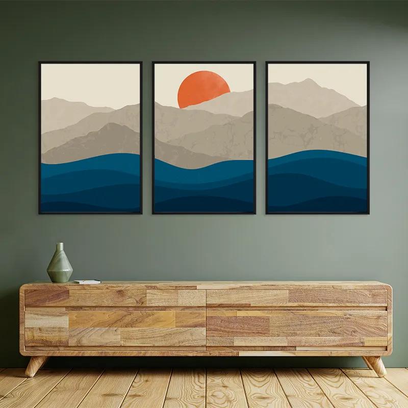 Tablou Multicanvas Orange Moon Set mockup 2