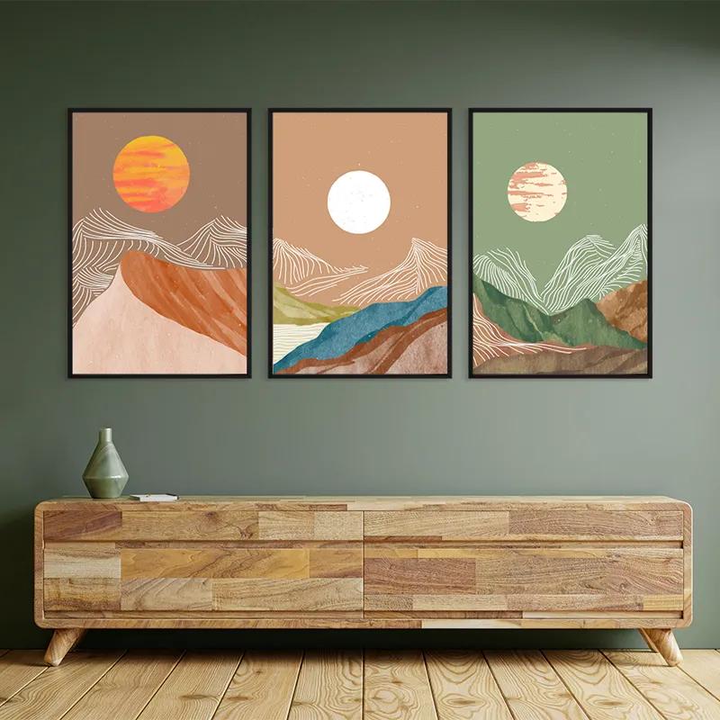 Tablou Multicanvas White Moon Set mockup 2