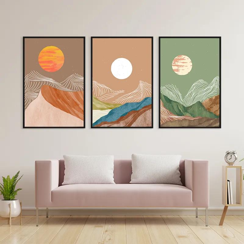 Tablou Multicanvas White Moon Set mockup 3