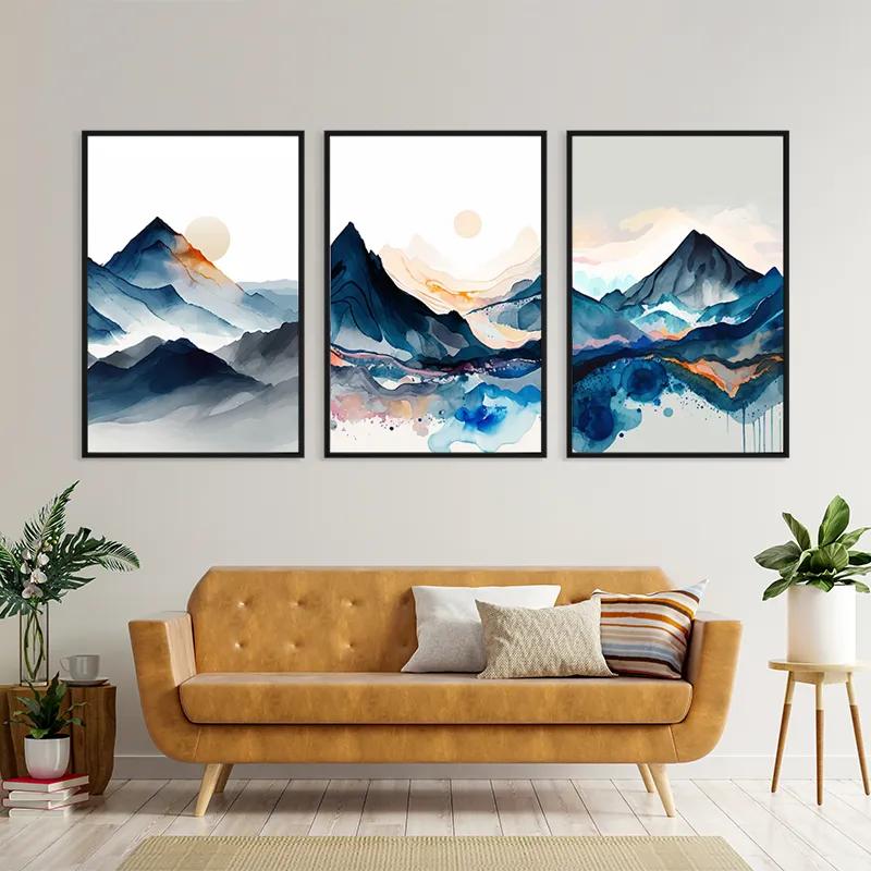 Tablou Multicanvas Paintinglue Mountain mockup 4