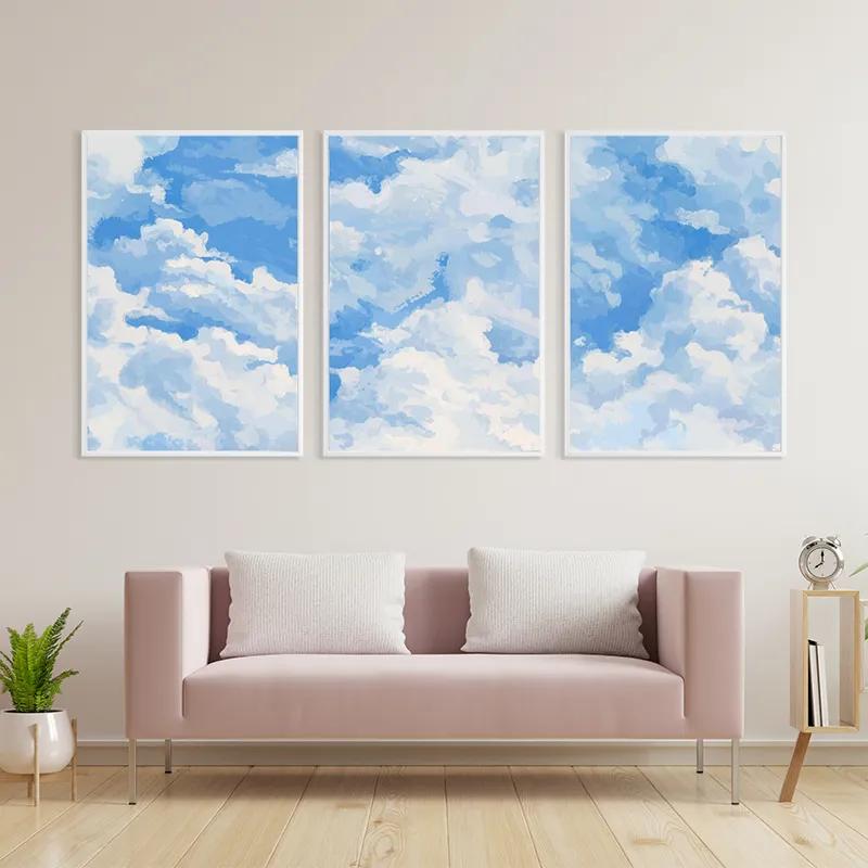 Tablou Multicanvas Clouds Set mockup 3