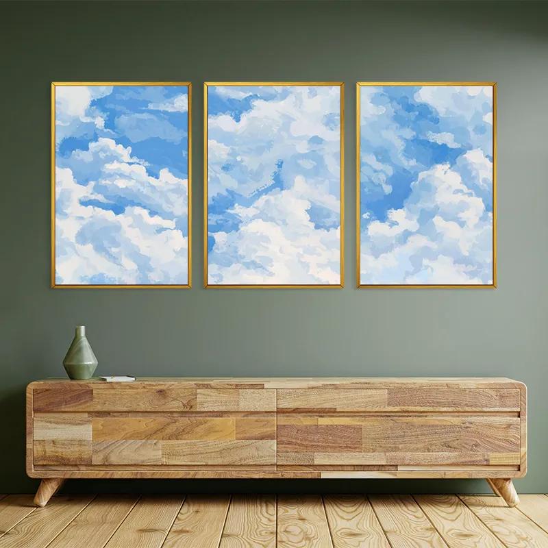 Tablou Multicanvas Clouds Set mockup 2