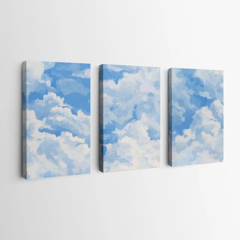 Tablou Multicanvas Clouds Set mockup 0