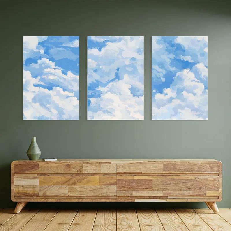 Tablou Multicanvas Clouds Set mockup 2