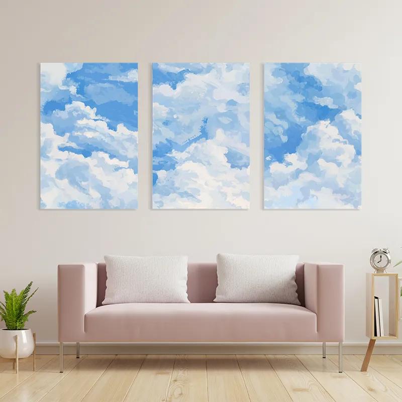 Tablou Multicanvas Clouds Set mockup 3