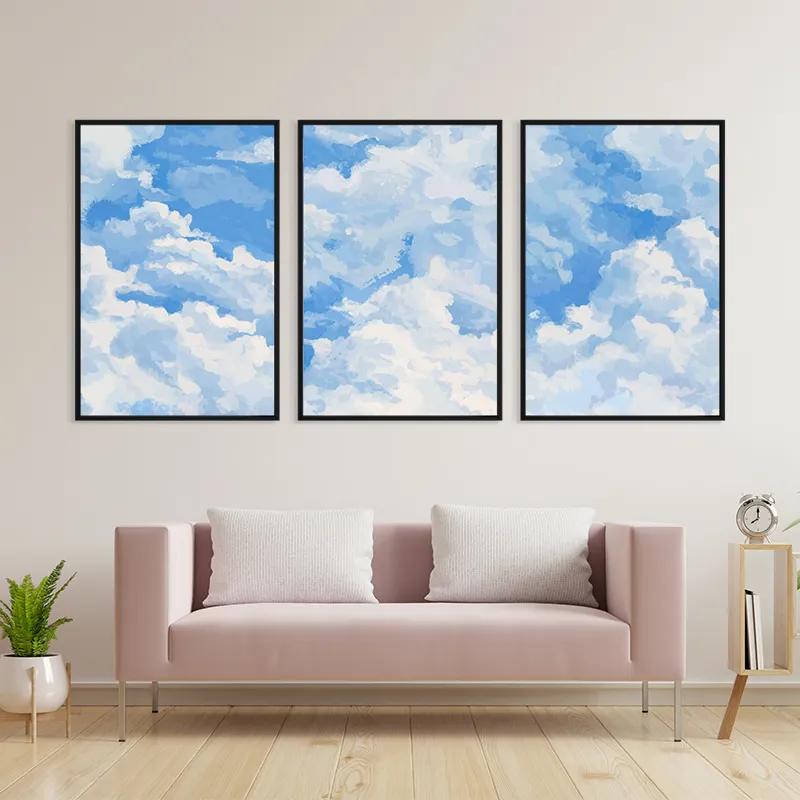 Tablou Multicanvas Clouds Set mockup 3