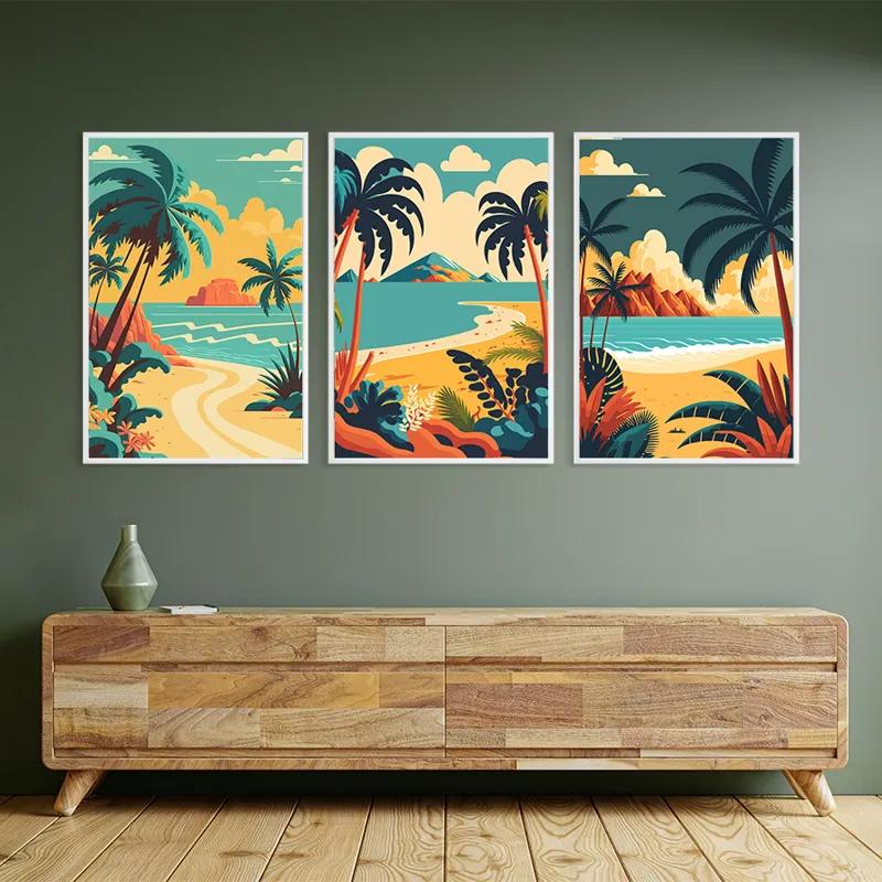 Tablou Multicanvas Beach Palm mockup 2
