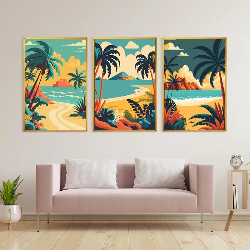 Tablou Multicanvas Beach Palm mockup 3