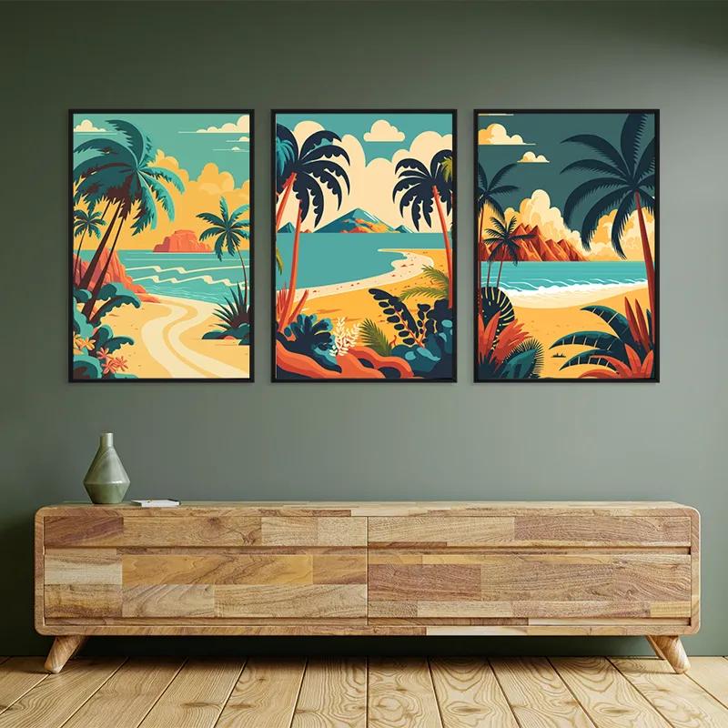 Tablou Multicanvas Beach Palm mockup 2