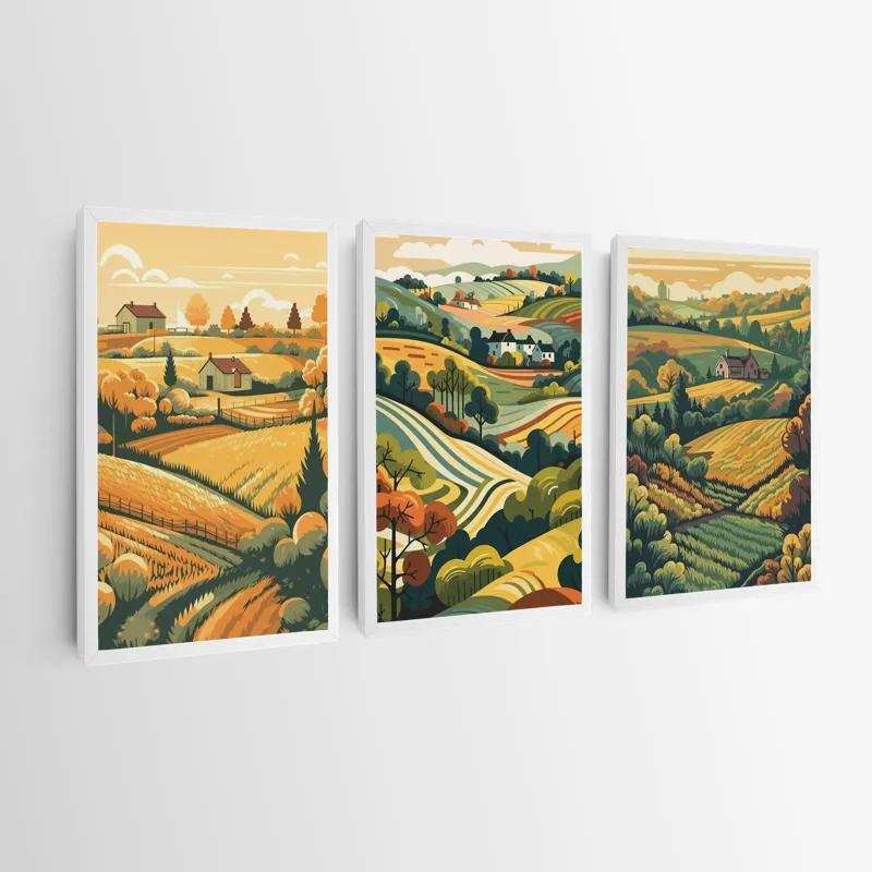 Tablou Multicanvas Farm Set mockup 0