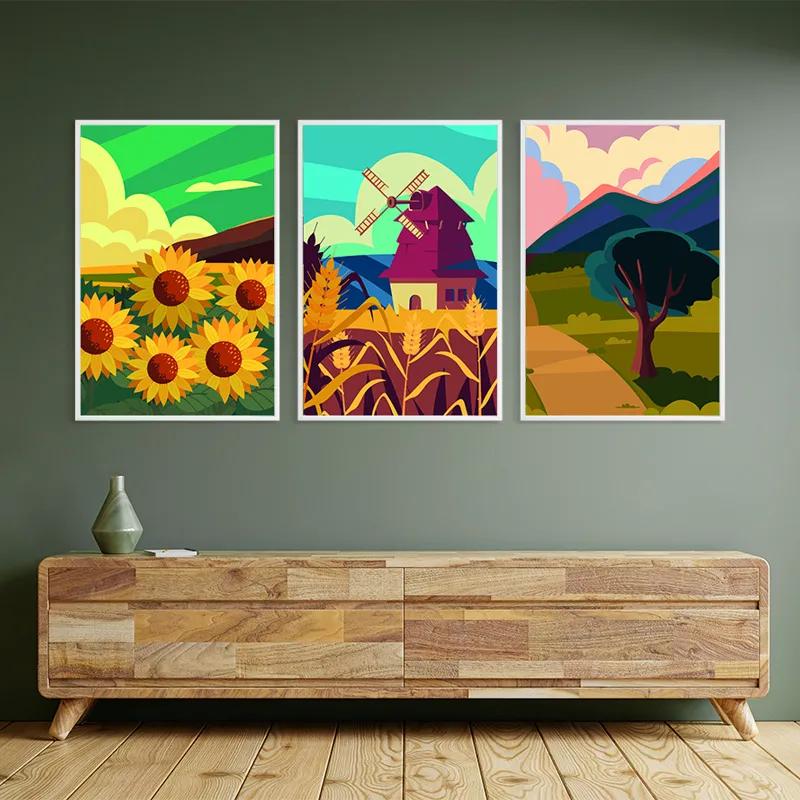 Tablou Multicanvas Ruralrt Set mockup 2