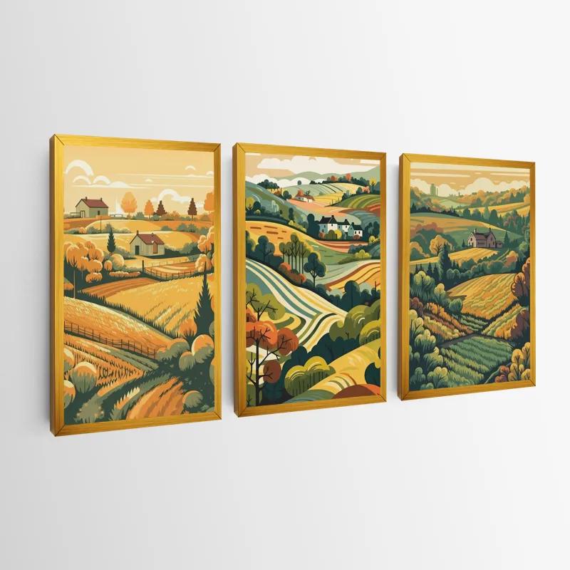 Tablou Multicanvas Farm Set mockup 0