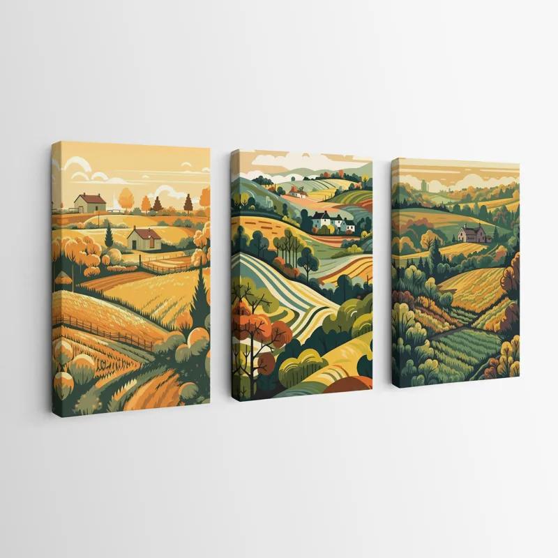 Tablou Multicanvas Farm Set mockup 0