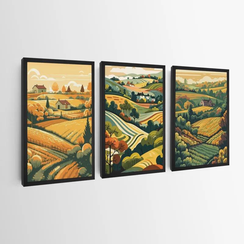 Tablou Multicanvas Farm Set mockup 0