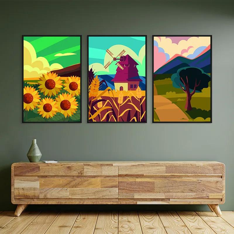 Tablou Multicanvas Ruralrt Set mockup 2