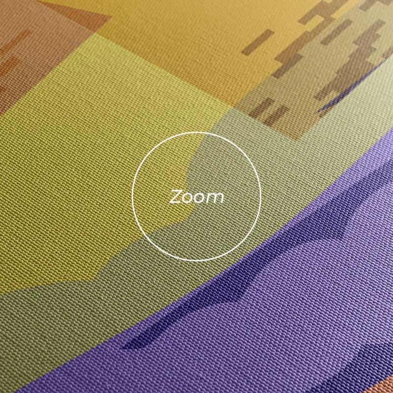 Tablou Multicanvas Purple Rural Field mockup 1