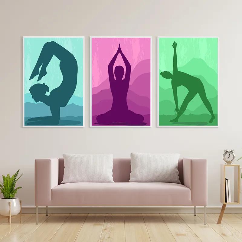 Tablou Multicanvas Yoga Set mockup 3