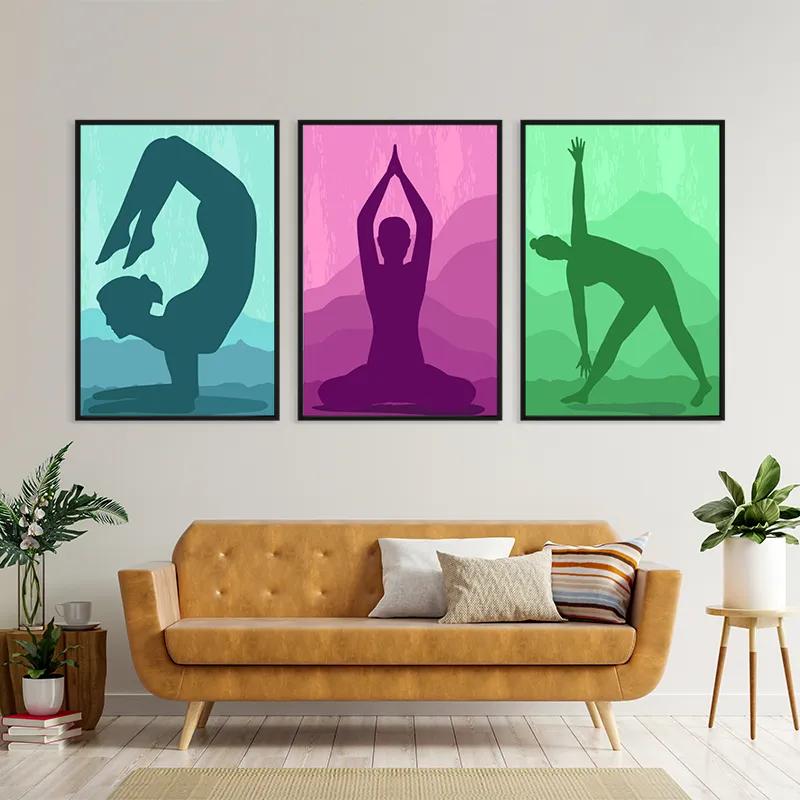 Tablou Multicanvas Yoga Set mockup 4