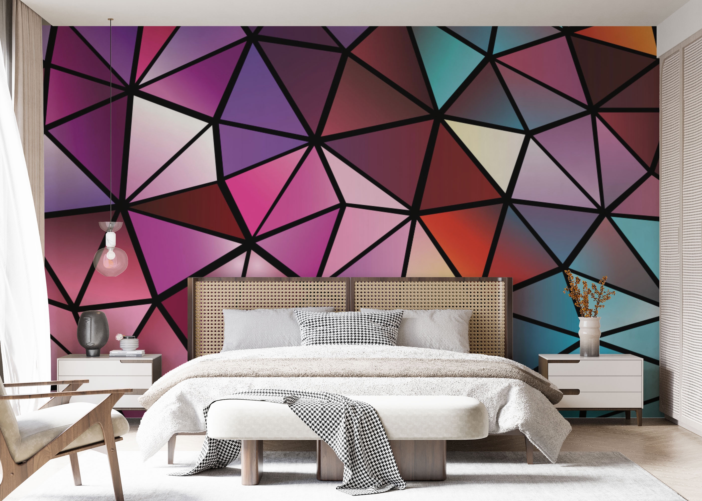 Fototapet Abstract Mosaic Triangle cu forme geometrice