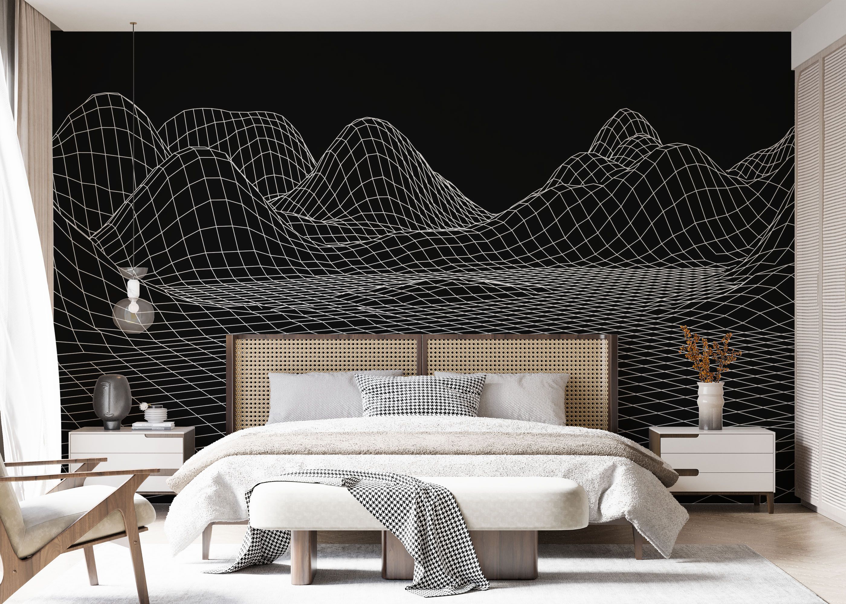 Black 3d Hill Line mockup 7