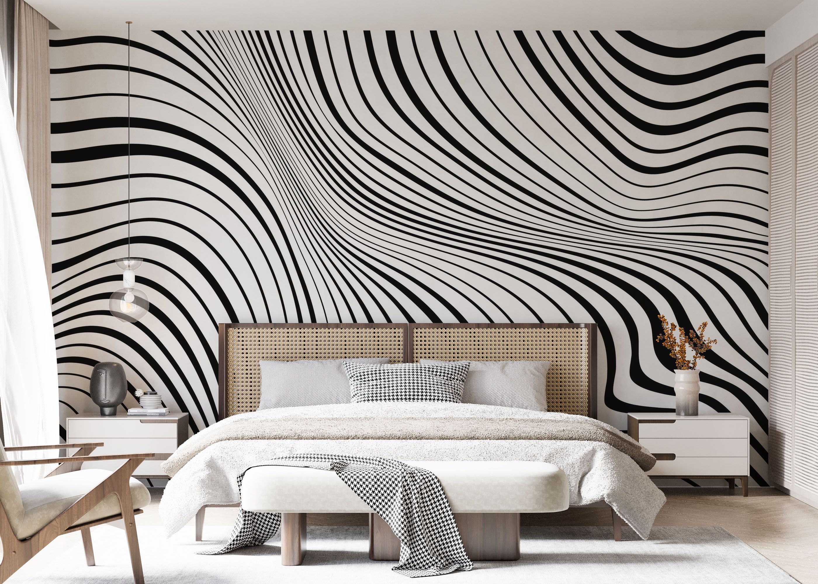 Black 3d Texture Line mockup 7