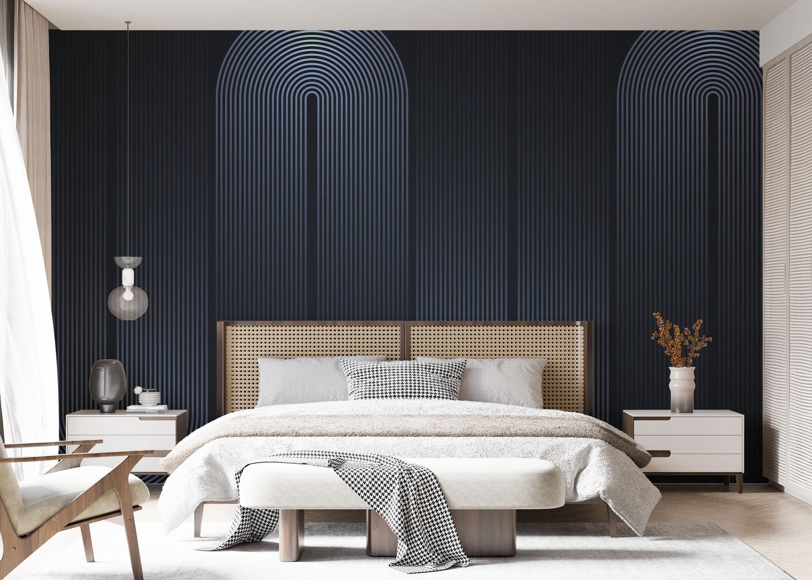 Fototapet Curved Light Lines mockup 7