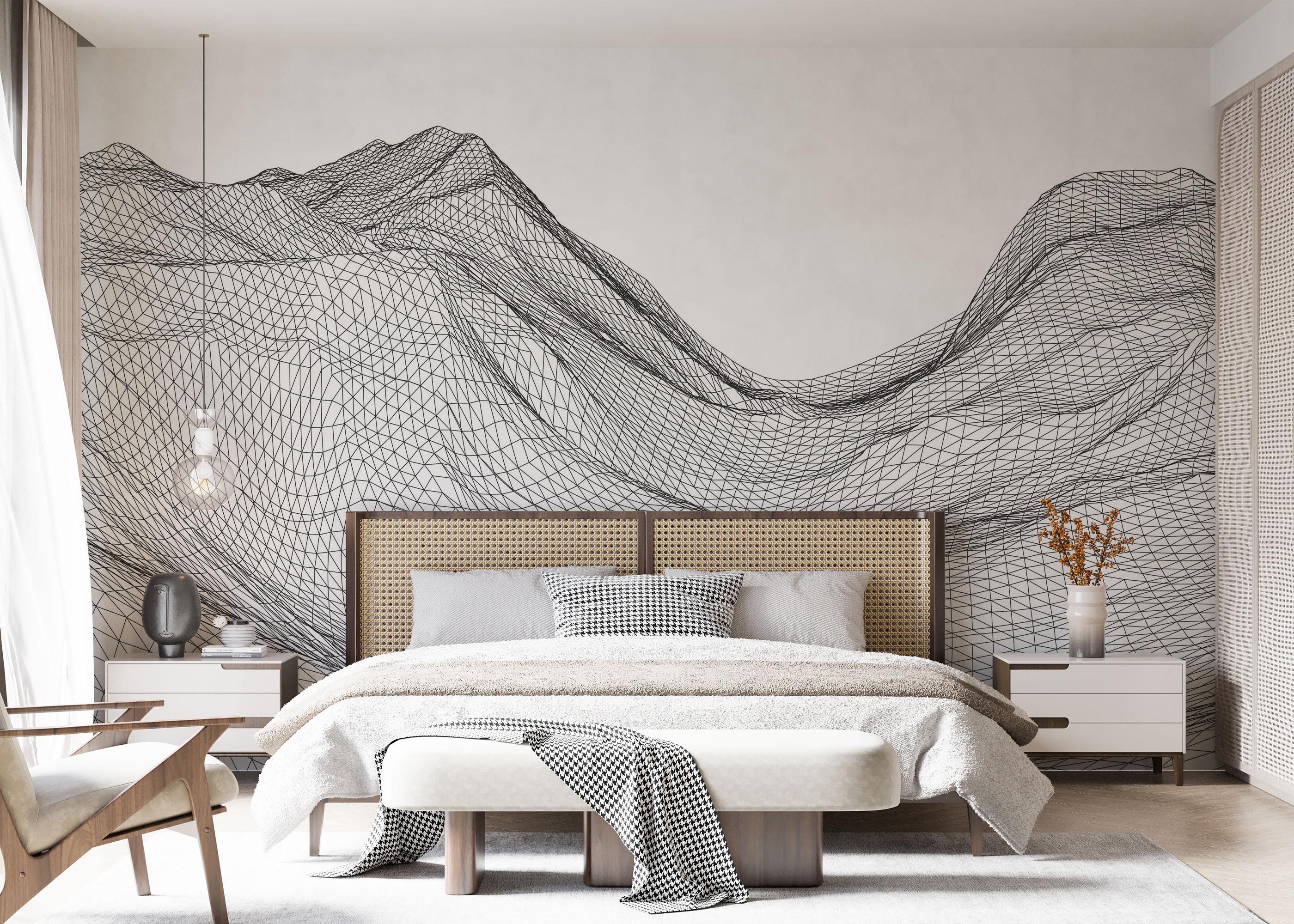 Fototapet Desert Triangle Line mockup 7