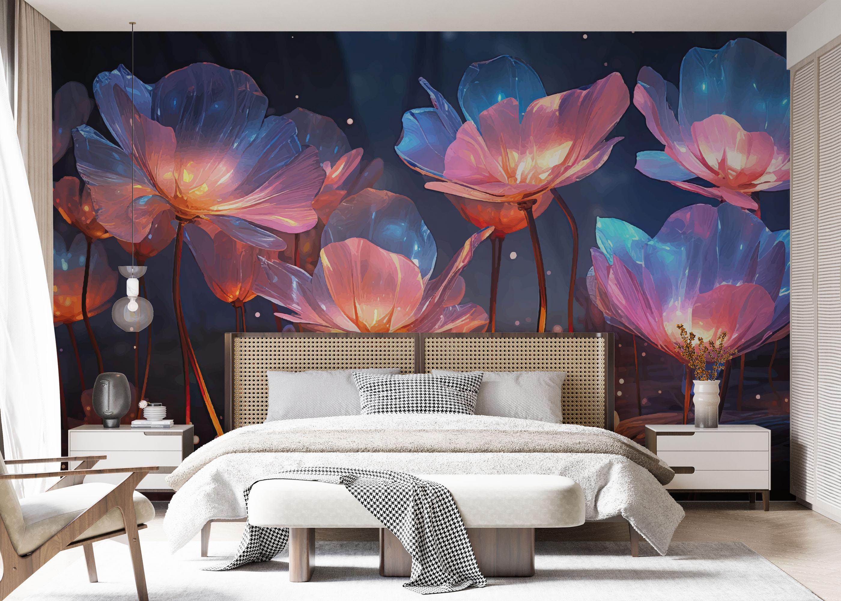 Fototapet Flower 3d Glow mockup 7