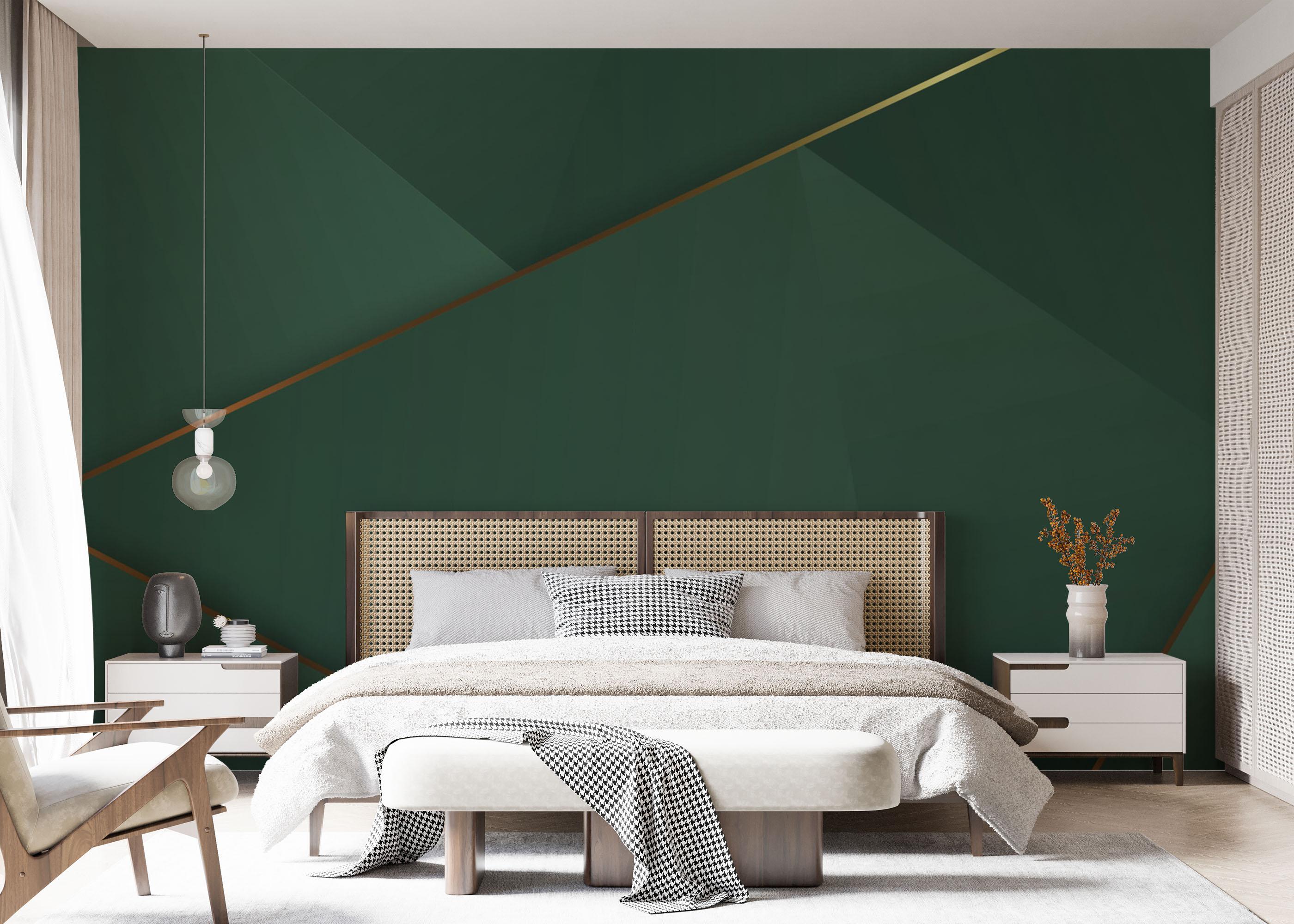 Fototapet Gold 3d Triangle Line mockup 7