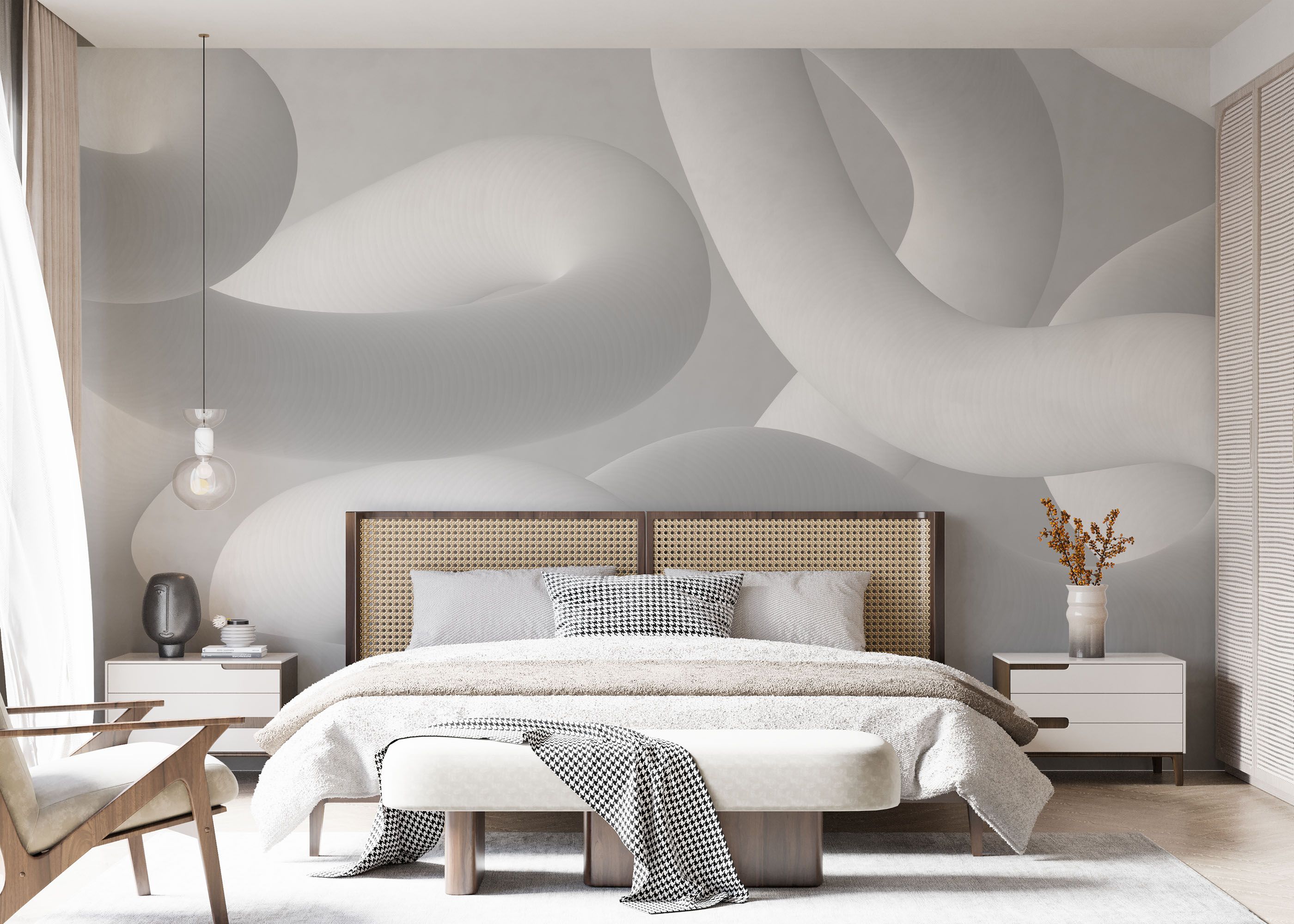 White Grey 3d Line mockup 7