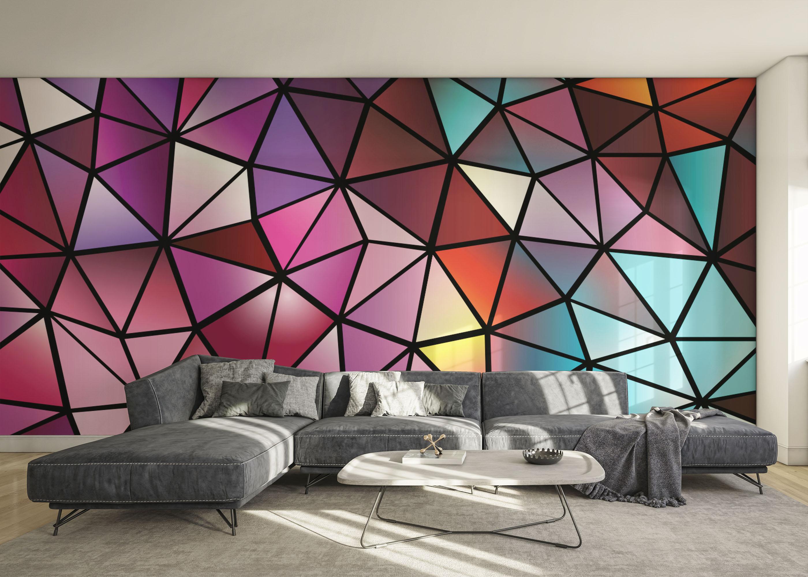 Fototapet Abstract Mosaic Triangle mockup 0