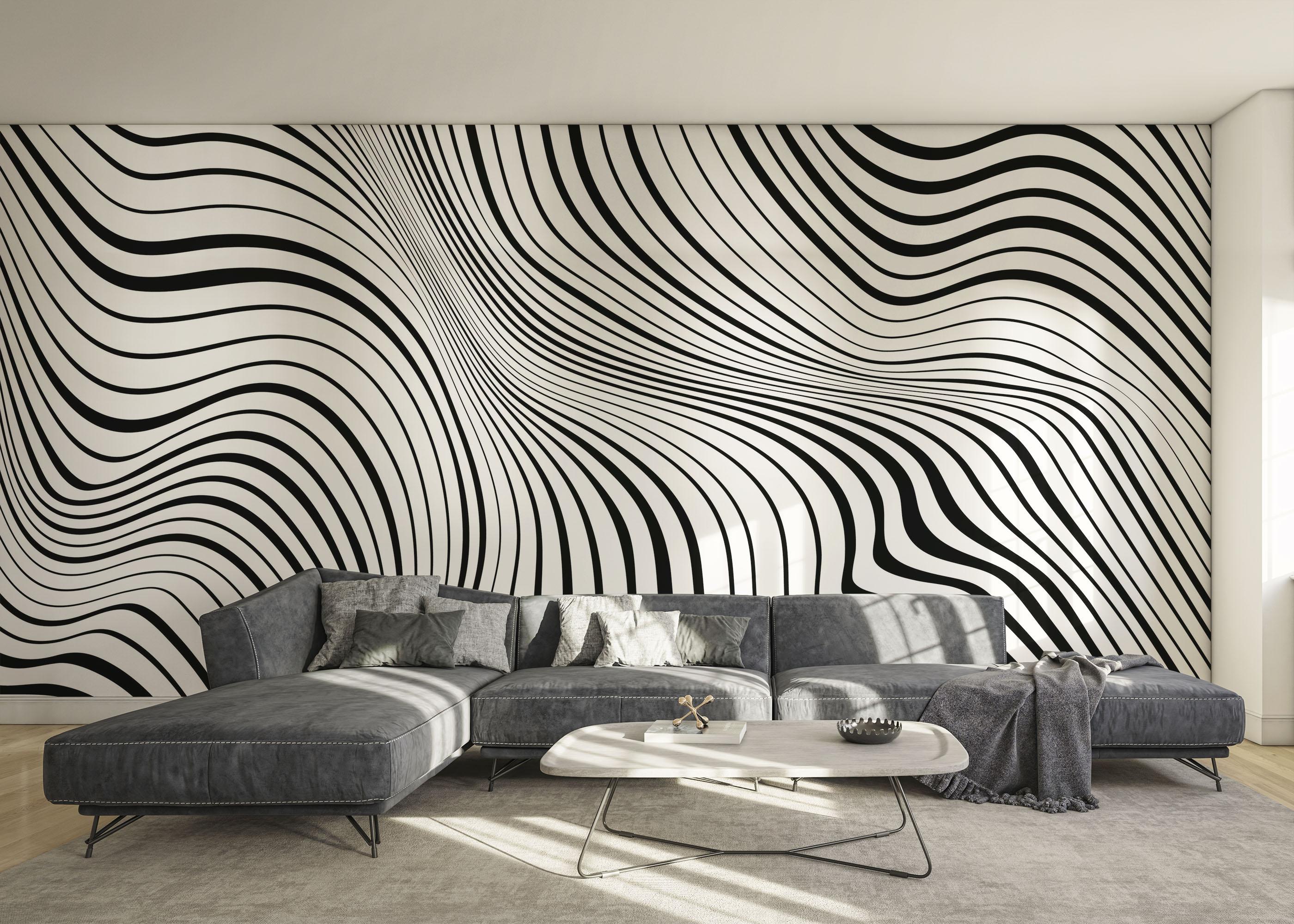 Fototapet Black 3d Texture Line mockup 0